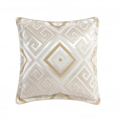 Davinci Santos Snow Yarn Dyed Chenille Jacquard European Pillowcase 65x65cm | Snow